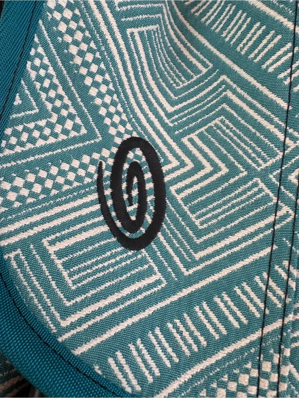 Like NEW- Timbuk2 Teal and White Geometric Messenger Bag